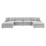 Commix 6-Piece Down Filled Overstuffed Sectional Sofa by Lefancy