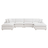 Commix 6-Piece Down Filled Overstuffed Sectional Sofa by Lefancy