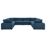 Commix 8-Piece Down Filled Overstuffed Sectional Sofa by Lefancy