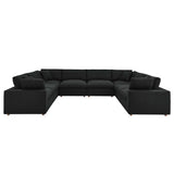 Commix 8-Piece Down Filled Overstuffed Sectional Sofa by Lefancy