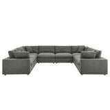 Commix 8-Piece Down Filled Overstuffed Sectional Sofa by Lefancy