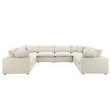 Commix 8-Piece Down Filled Overstuffed Sectional Sofa by Lefancy