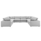 Commix 8-Piece Down Filled Overstuffed Sectional Sofa by Lefancy
