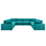Commix 8-Piece Down Filled Overstuffed Sectional Sofa by Lefancy