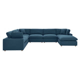 Commix 7-Piece Down Filled Overstuffed Sectional Sofa by Lefancy