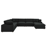 Commix 7-Piece Down Filled Overstuffed Sectional Sofa by Lefancy