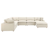 Commix 7-Piece Down Filled Overstuffed Sectional Sofa by Lefancy