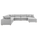 Commix 7-Piece Down Filled Overstuffed Sectional Sofa by Lefancy