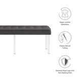 Loft Tufted Vegan Leather Bench by Lefancy