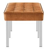 Loft Tufted Vegan Leather Bench by Lefancy