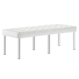 Loft Tufted Vegan Leather Bench by Lefancy