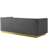 Sanguine Vertical Channel Tufted Performance Velvet Sofa by Lefancy