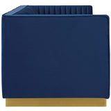 Sanguine Vertical Channel Tufted Performance Velvet Sofa by Lefancy