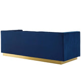 Sanguine Vertical Channel Tufted Performance Velvet Sofa by Lefancy