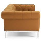 Idyll Tufted Button Upholstered Leather Chesterfield Sofa by Lefancy