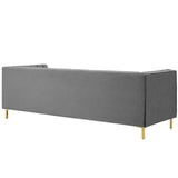 Ingenuity Channel Tufted Performance Velvet Sofa by Lefancy