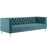 Delight Tufted Button Performance Velvet Sofa by Lefancy