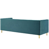 Delight Tufted Button Performance Velvet Sofa by Lefancy