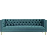 Delight Tufted Button Performance Velvet Sofa by Lefancy