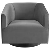 Twist Accent Lounge Performance Velvet Swivel Chair by Lefancy