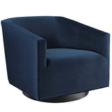 Twist Accent Lounge Performance Velvet Swivel Chair by Lefancy