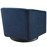 Twist Accent Lounge Performance Velvet Swivel Chair by Lefancy