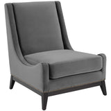 Confident Accent Upholstered Performance Velvet Lounge Chair by Lefancy