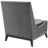 Confident Accent Upholstered Performance Velvet Lounge Chair by Lefancy