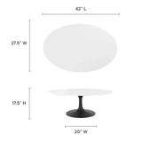 Lippa 42" Oval Coffee Table by Lefancy