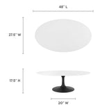 Lippa 48" Oval Coffee Table by Lefancy