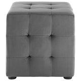 Contour Tufted Cube Performance Velvet Ottoman by Lefancy