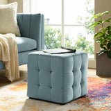 Contour Tufted Cube Performance Velvet Ottoman by Lefancy