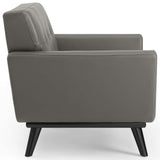 Engage Top-Grain Leather Living Room Lounge Accent Armchair by Lefancy