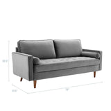 Valour Performance Velvet Sofa by Lefancy