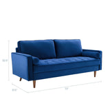 Valour Performance Velvet Sofa by Lefancy