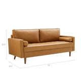 Valour Upholstered Faux Leather Sofa by Lefancy