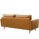 Valour Upholstered Faux Leather Sofa by Lefancy
