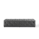 Amour 72" Tufted Button Entryway Performance Velvet Bench by Lefancy