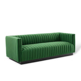 Conjure Channel Tufted Velvet Sofa by Lefancy
