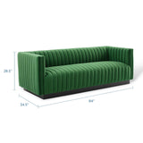Conjure Channel Tufted Velvet Sofa by Lefancy