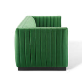 Conjure Channel Tufted Velvet Sofa by Lefancy