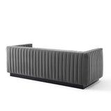 Conjure Channel Tufted Velvet Sofa by Lefancy