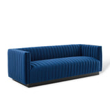 Conjure Channel Tufted Velvet Sofa by Lefancy