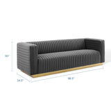 Charisma Channel Tufted Performance Velvet Living Room Sofa by Lefancy