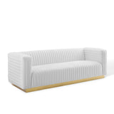 Charisma Channel Tufted Performance Velvet Living Room Sofa by Lefancy