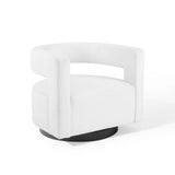 Spin Cutaway Performance Velvet Swivel Armchair by Lefancy