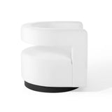 Spin Cutaway Performance Velvet Swivel Armchair by Lefancy