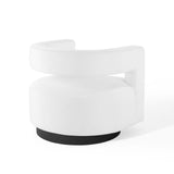 Spin Cutaway Performance Velvet Swivel Armchair by Lefancy
