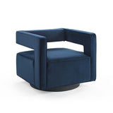 Booth Performance Velvet Performance Velvet Swivel Armchair by Lefancy