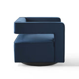 Booth Performance Velvet Performance Velvet Swivel Armchair by Lefancy